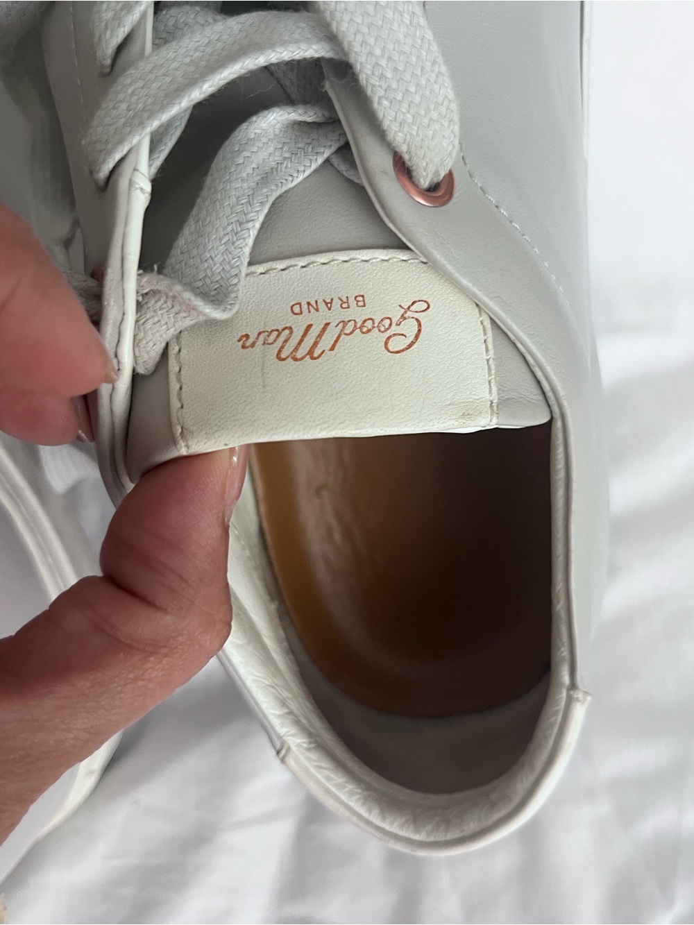 Good Man Brand Light Gray Leather Low-Top Sneakers - Picture 6 of 10